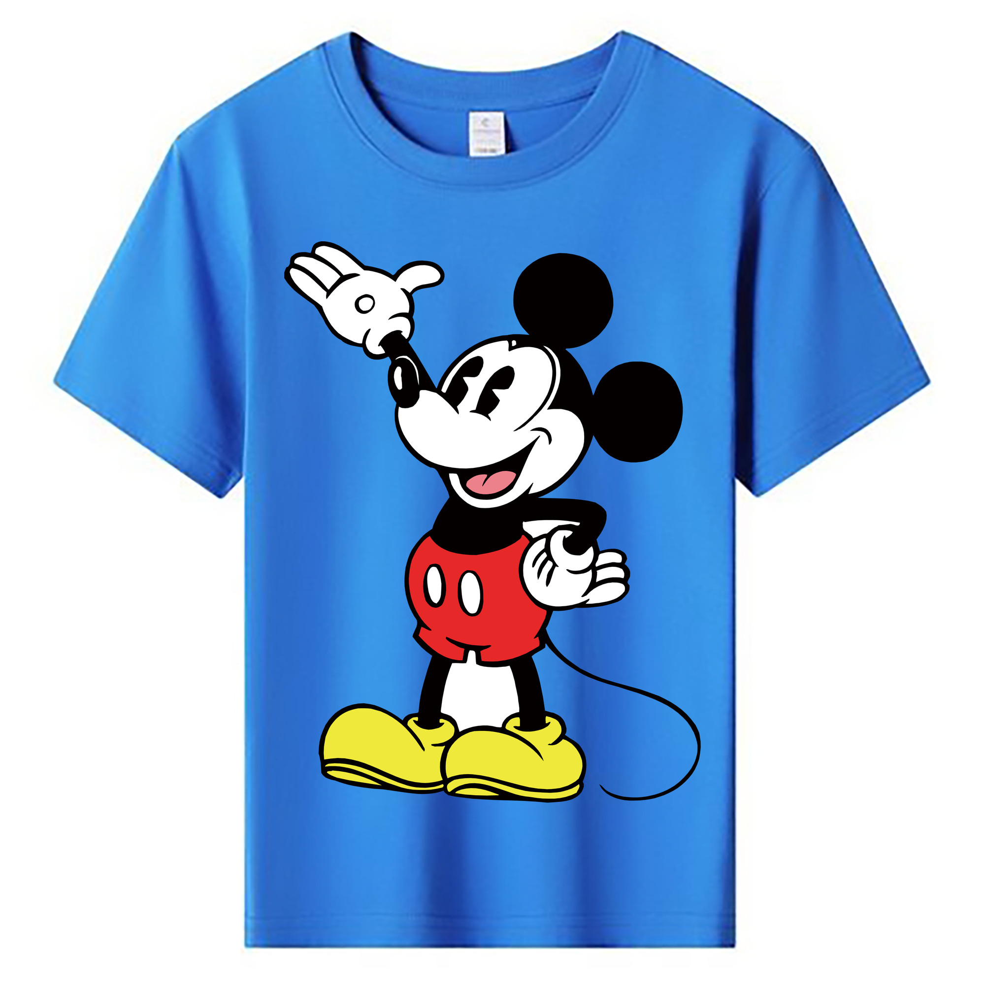 ミッキーマウス Mickey Mouse 綿100％キッズTシャツ（フロントプリント）